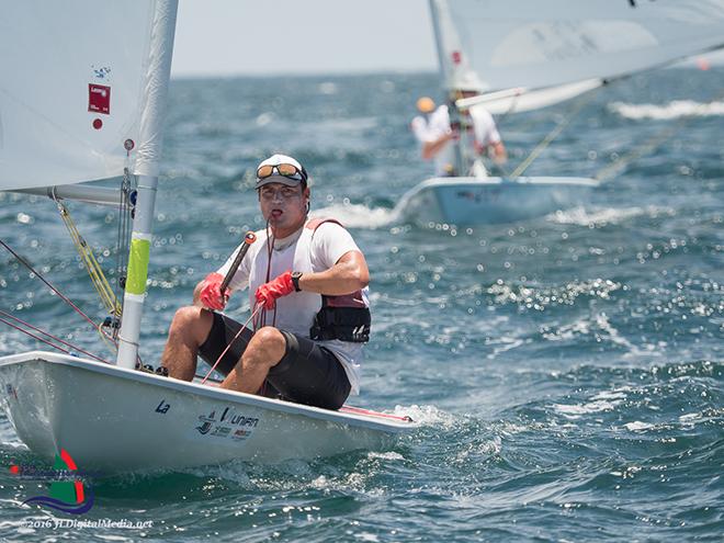 Fleet in action - 2016 Laser Standard Masters World Championship © JLDigitalMedia.net